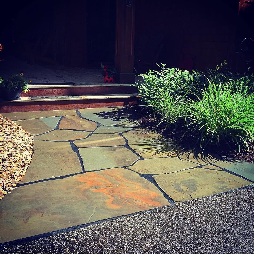Flagstone entry walkway